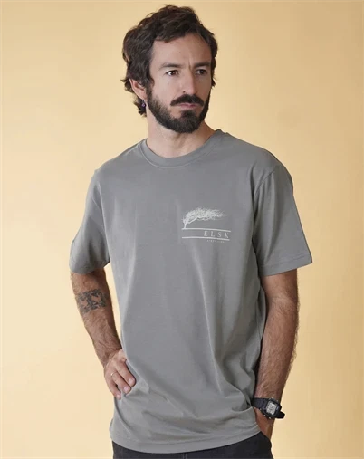 Elsk - Stærk Vind Mens Brushed T-shirt - Castor Grey